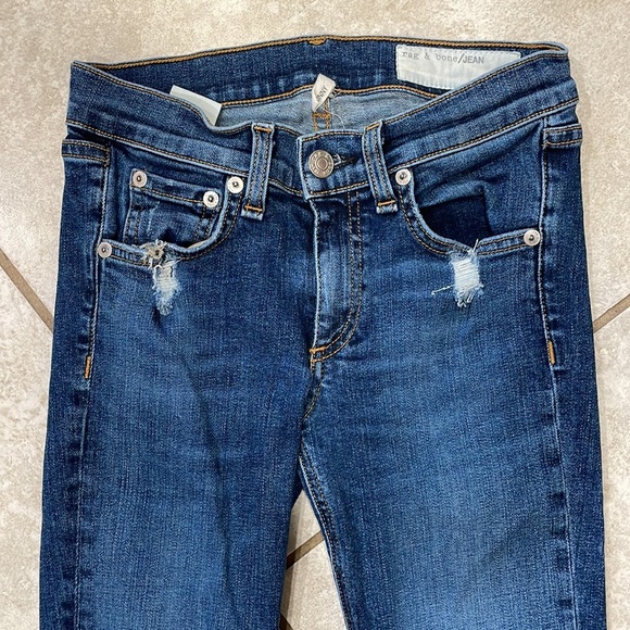 Rag & Bone La Paz Destroyed Skinny Jeans 24 - Picture 5 of 9